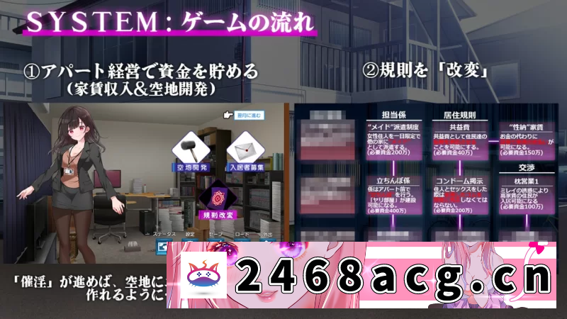 图片[2]-[RPG角色扮演] [爆乳]催淫居住規則による住民支配内嵌AI汉化+礼包码PC+安卓 [2+1.10G][百度盘]-猫咪社